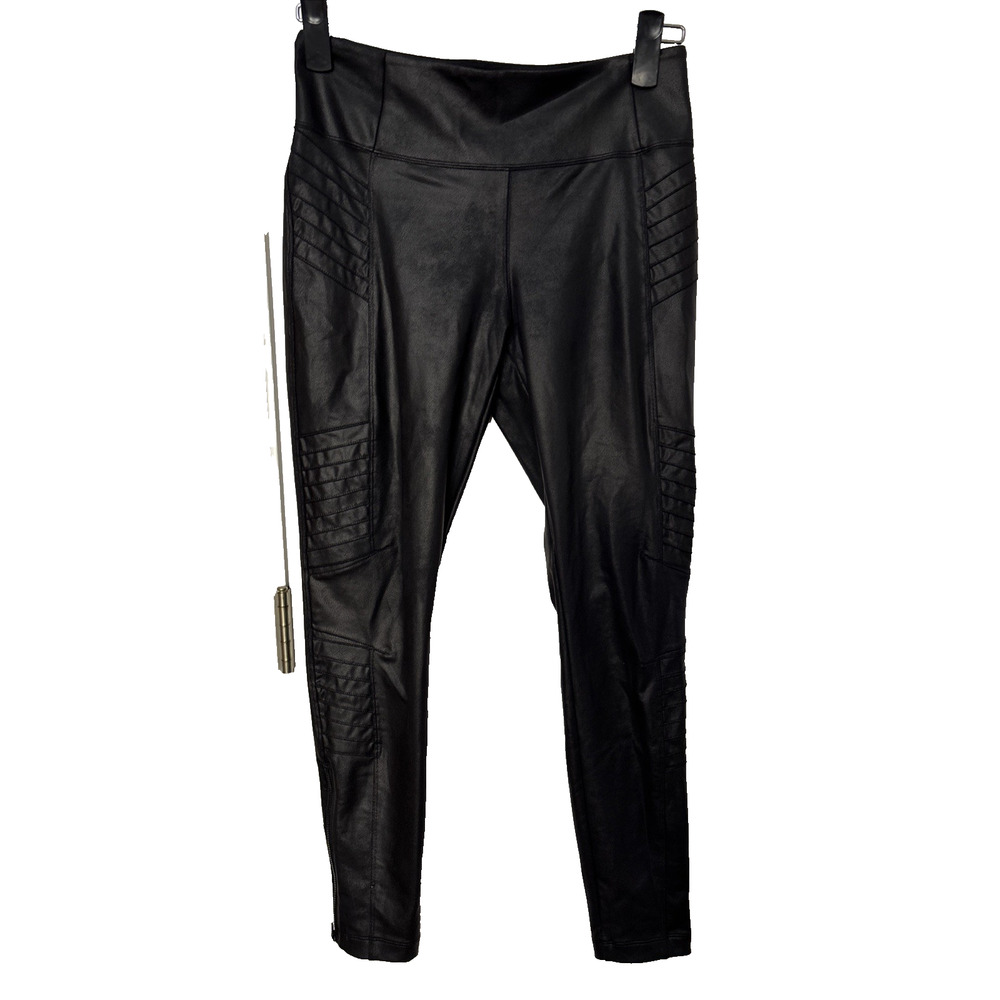 Athleta Women's Med Delancey‎ Gleam Moto Tight Legging Sexy Biker Pinup Baddie